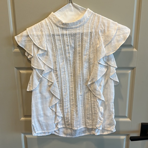 Veronica Beard Sol Ruffle Detail Top - Picture 6 of 13